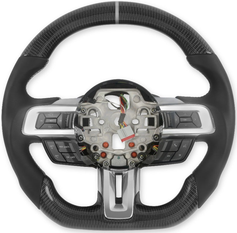 STEERING WHEEL,CARBON FIBER,HEATED,18-22 MUSTANG