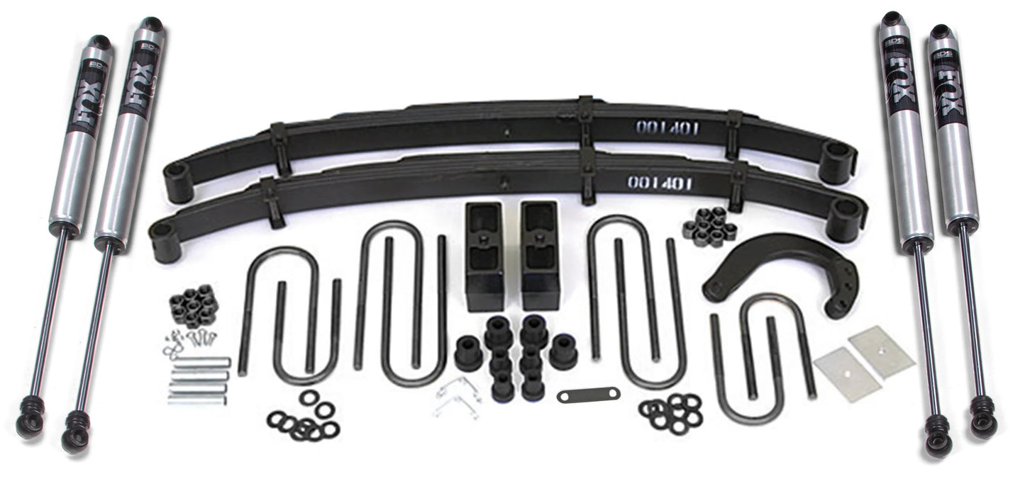 BDS 1977-1987 CHEVY,GMC 3/4 TON TRUCK,SUV,4" LIFT KIT,BLOCK,FOX 2.0 SHOCKS
