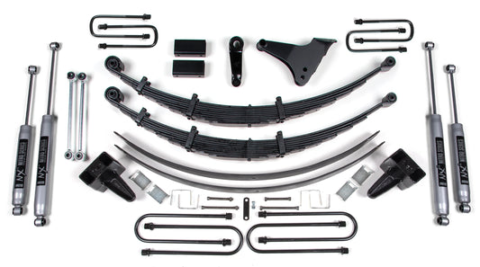 BDS 1999-2004 F-250,F-350 SUPER,4WD,6" LIFT KIT,NO OVERLOAD,SQUARE,NITRO SHOCKS