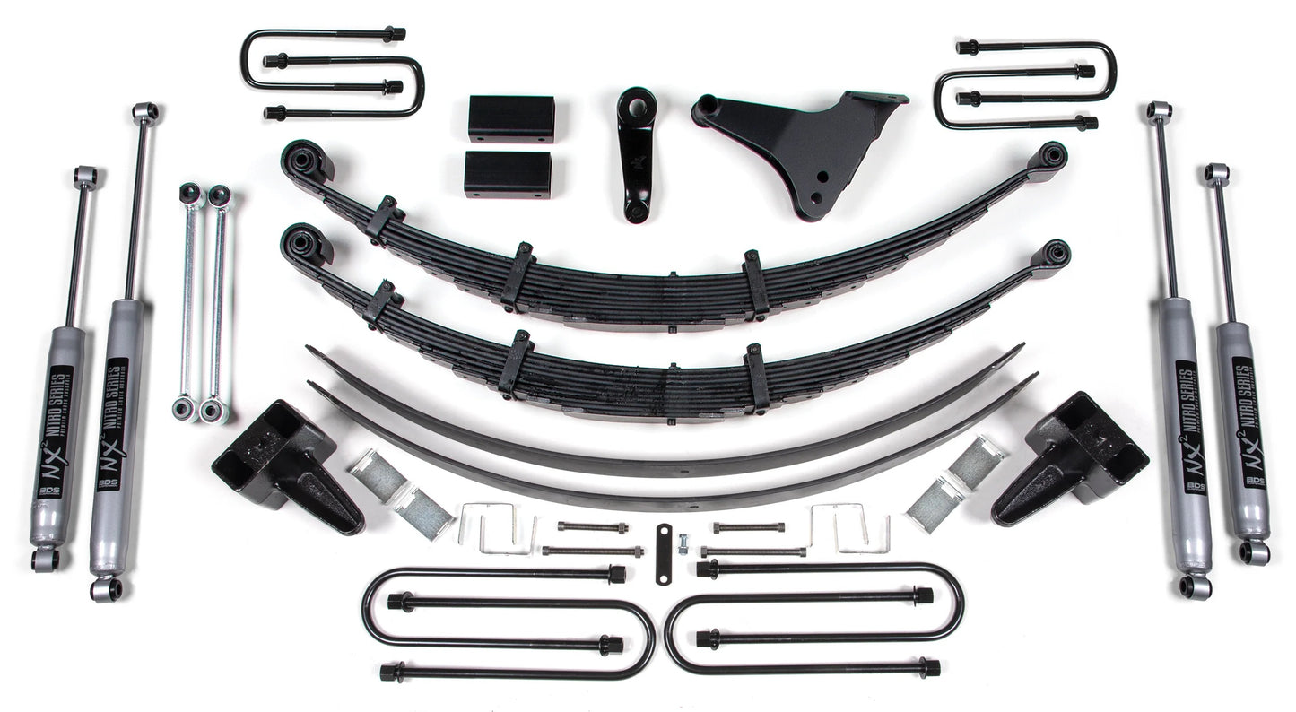 BDS 1999-2004 F-250,F-350 SUPER,4WD,6" LIFT KIT,OVERLOAD,SQUARE,NITRO SHOCKS