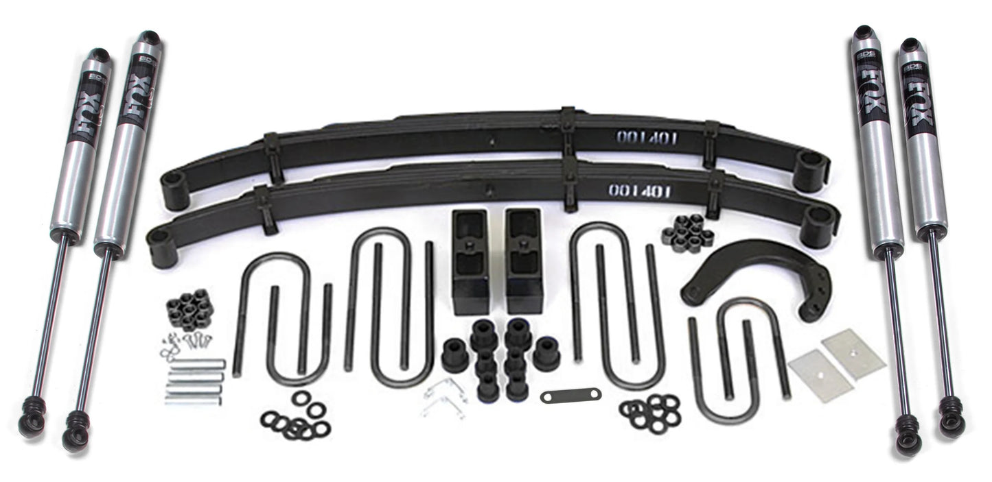 BDS 1988-1991 CHEVY,GMC 1/2 TON SUV,4" LIFT KIT,BLOCK KIT,FOX 2.0 SHOCKS