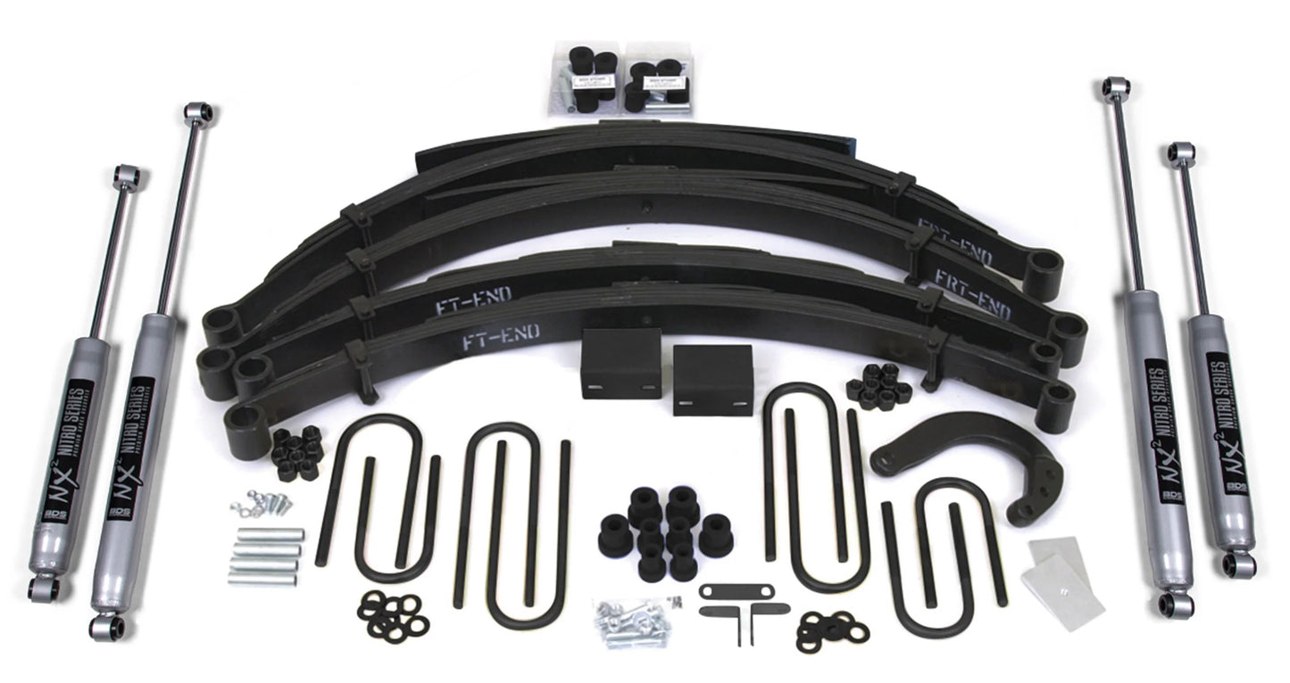 BDS 1988-1991 CHEVY,GMC 3/4 TON TRUCK,SUV,4" LIFT KIT,LEAF SPRING,NITRO SHOCKS