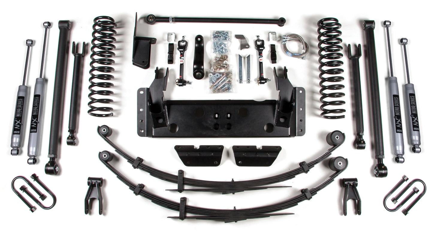 BDS 1984-2001 JEEP CHEROKEE XJ LONG ARM 6.5" LIFT KIT,NITRO SHOCKS,DANA 35 REAR