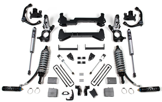 BDS 01-10 GM 2500,2500HD 2WD,CARRIER ABOVE CROSS,7" LIFT KIT,FOX 2.5 COILOVERS