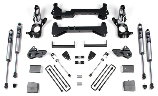 BDS 01-10 GM 2500,2500HD 2WD,CARRIER ABOVE CROSS,7" LIFT KIT,WITH FOX SHOCKS