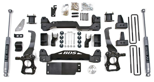 BDS 2014 FORD F-150,4WD,4" LIFT KIT,CROSSMEMBER,4" BLOCK KIT,NITRO SHOCKS