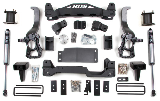 BDS 2014 FORD F-150,4WD,6" LIFT KIT,CROSSMEMBER,5" BLOCK KIT,FOX 2.0 SHOCKS