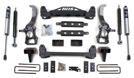 BDS 2014 FORD F-150,2WD,6" LIFT KIT,CROSSMEMBER,BLOCK KIT,FOX 2.0 SHOCKS
