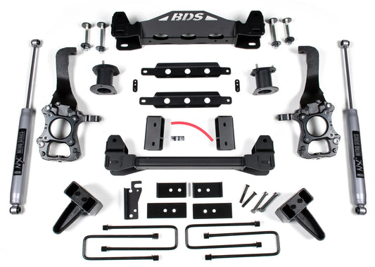 BDS 2014 FORD F-150,2WD,6" LIFT KIT,CROSSMEMBER,BLOCK KIT,NITRO SHOCKS