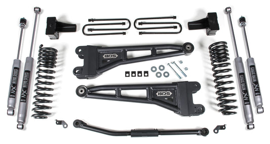 BDS 11-16 FORD F-250,F-350 4WD,DIESEL,2.5" LIFT,RADIUS,4" BLOCK,NITRO SHOCKS