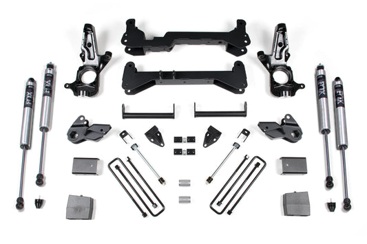 BDS 01-10 GM 2500,2500HD 2WD,CARRIER BELOW CROSS,7" LIFT KIT,WITH FOX SHOCKS