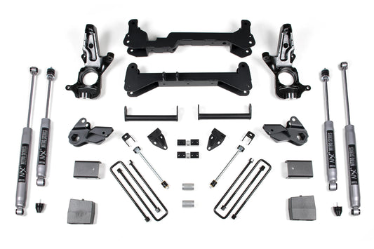 BDS 01-10 GM 2500,2500HD 2WD,CARRIER BELOW CROSS,7" LIFT KIT,WITH NITRO SHOCKS