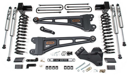 BDS 2017-2019 F250,F350 4WD DIESEL 2-LEAF 4" RADIUS ARM LIFT KIT,FOX 2.0 SHOCKS