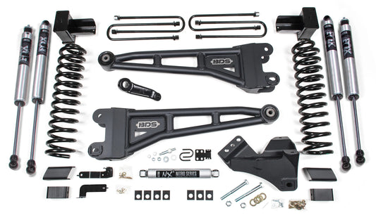 BDS 17-19 FORD F-250,F-350,4WD,GAS,4" LIFT,RADIUS,5"BLOCK,2 LEAF,FOX 2.0 SHOCKS