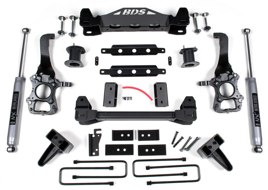 BDS 2015-2020 FORD F-150,2WD,6" LIFT KIT,CROSSMEMBER,5"BLOCK,NITRO SHOCKS