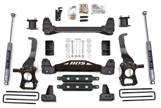 BDS 2015-2020 FORD F-150,2WD,4" LIFT KIT,CROSSMEMBER,4"BLOCK,NITRO SHOCKS