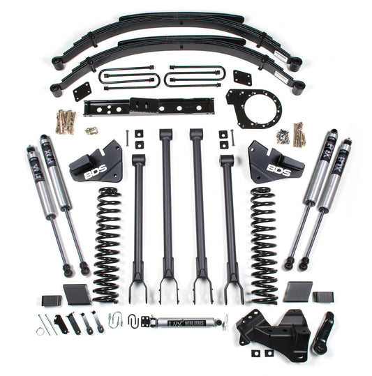 BDS 17-19 FORD F-250,F-350,4WD,DIESEL,6" LIFT,4-LINK,LEAF SPRING,FOX 2.0 SHOCKS