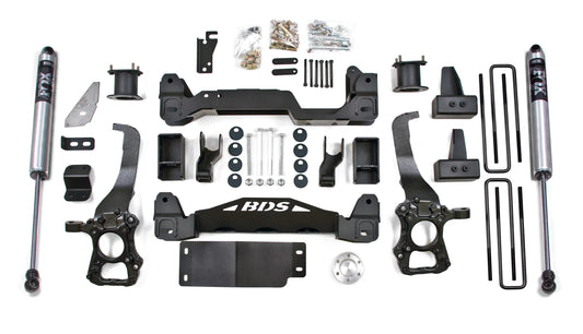 BDS 2015-2020 FORD F-150,4WD,4" LIFT KIT,CROSSMEMBER,4" BLOCK,FOX 2.0 SHOCKS