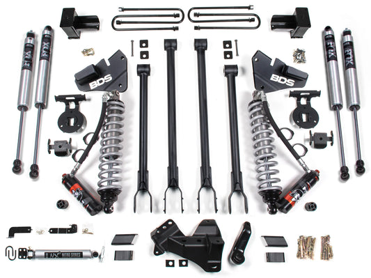 BDS 2017-2019 F250,F350 4WD 2-LEAF 4" 4-LINK SUSP. LIFT,2" REAR,FOX COILOVER