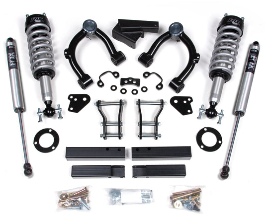 BDS 19-23 FORD RANGER,4WD,3.5" LIFT,ALUM KNUCKLE,FOX 2.0 COILOVERS,REAR FOX 2.0
