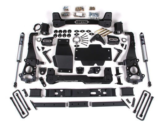 BDS 2019-2023 FORD RANGER,4WD,6" LIFT,ALUMINUM KNUCKLE,FOX 2.0 SHOCKS
