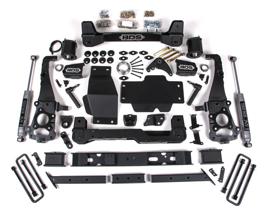 BDS 2019-2023 FORD RANGER,4WD,6" LIFT,ALUMINUM KNUCKLE,NITRO SHOCKS