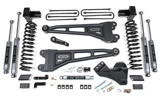 BDS 2020-2022 FORD F-250,F-350 SUPER,4WD,GAS 5" RADIUS ARM LIFT,NITRO SHOCKS