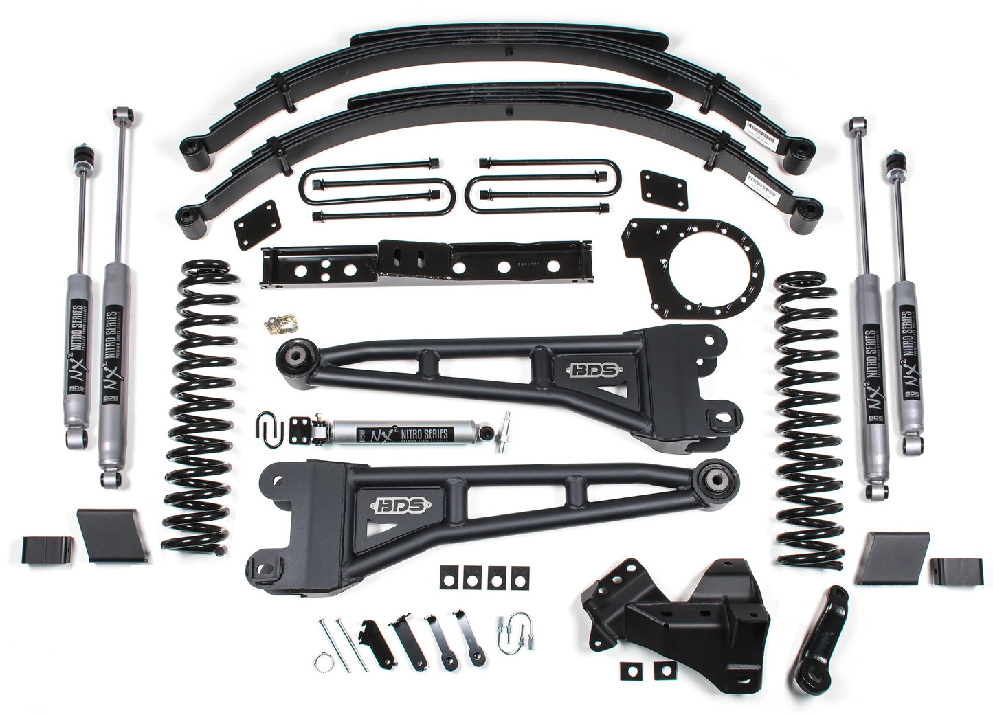 BDS 20-22 FORD F-250,F-350,4WD,DIESEL 7" RADIUS LIFT KIT,LEAFS,NITRO SHOCKS