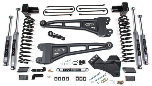 BDS 20-22 FORD F-350 SUPER DRW,4WD,DIESEL 4" RADIUS LIFT KIT,NITRO SHOCKS