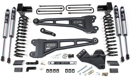 BDS 2020-2022 FORD F-350 SUPER DRW,4WD,GAS 4" RADIUS ARM LIFT KIT,FOX 2.0 SHOCKS