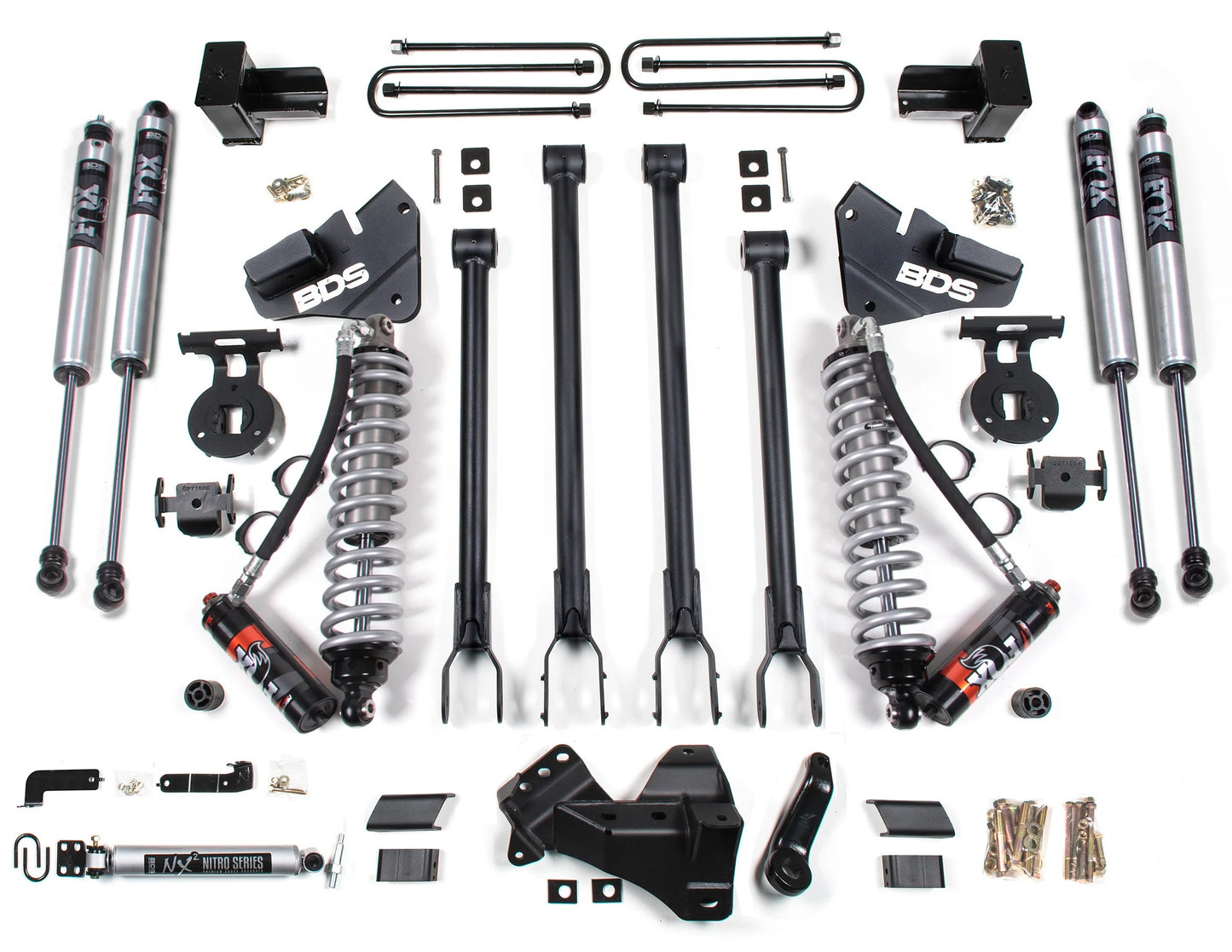BDS 20-22 FORD F-350 SUPER DRW,4WD,DIESEL 4" LIFT,4-LINK,FOX 2.5,REAR FOX 2.0