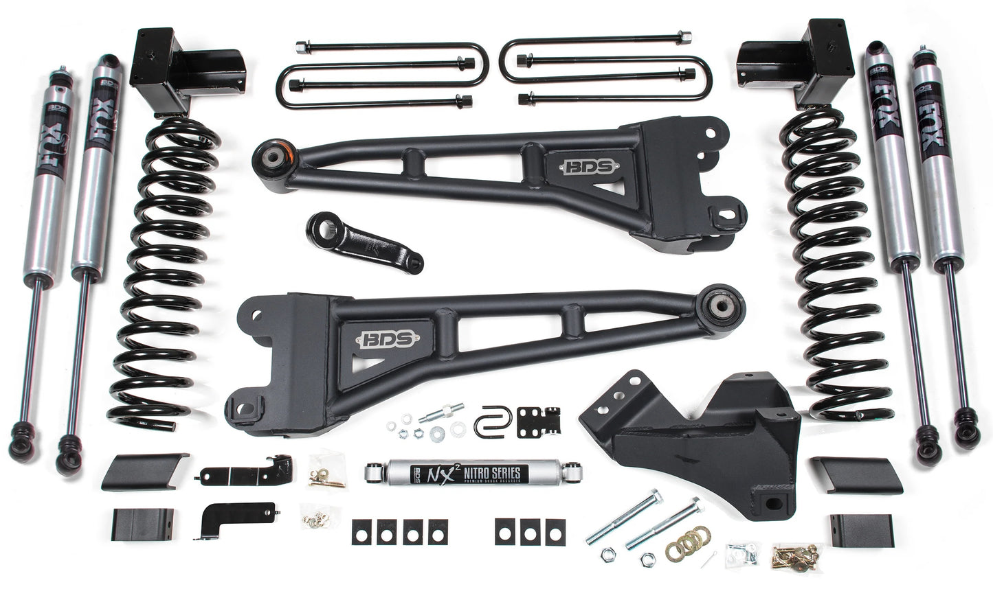 BDS 17-19 FORD F-350 4WD,DRW,GAS,4" RADIUS LIFT,BLOCK,FOX 2.0 SHOCKS