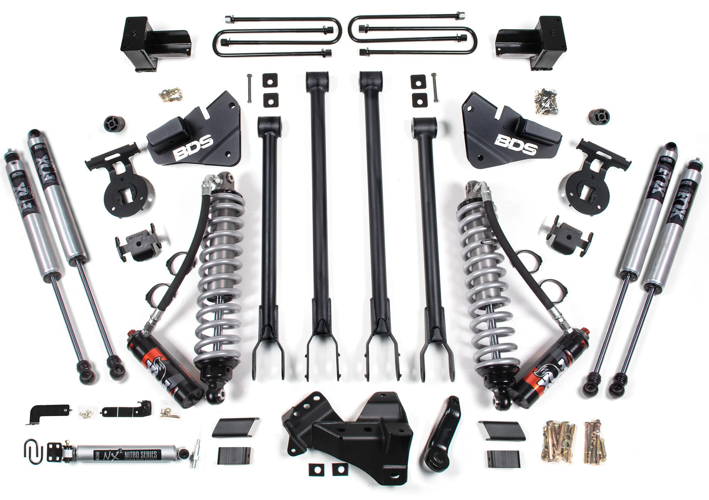 BDS 17-19 FORD F-350 4WD,DRW,DIESEL,4" LIFT,BLOCK,4-LINK,FOX 2.5 COIL,FOX 2.0