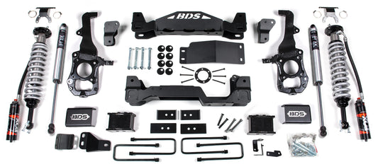 BDS 2021-2025 FORD F-150 4WD,6" LIFT KIT,5" BLOCK,FOX 2.5 COILOVER,FOX 2.0 SHOCK