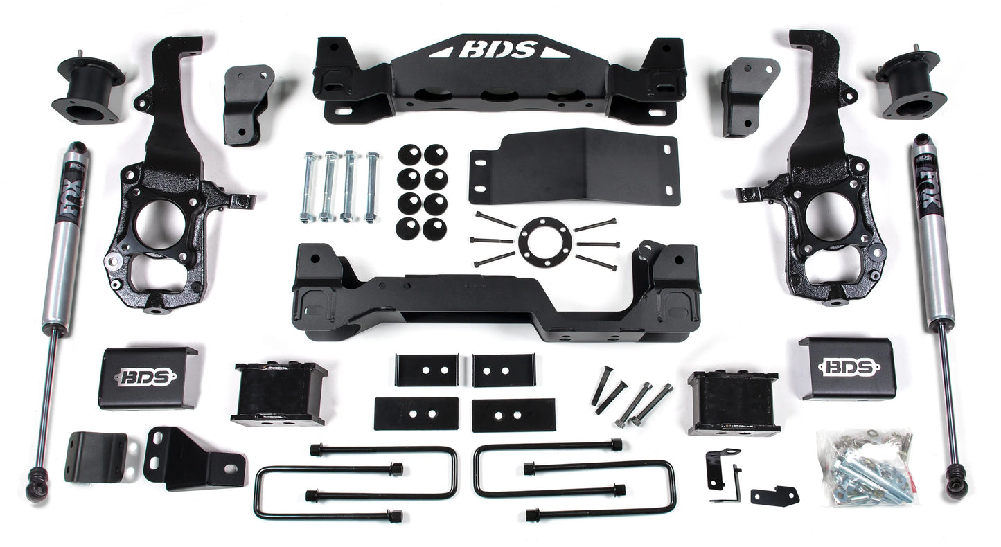 BDS 2021-2025 FORD F-150 4WD,6" LIFT KIT,5" BLOCK KIT,FOX 2.0 SHOCKS
