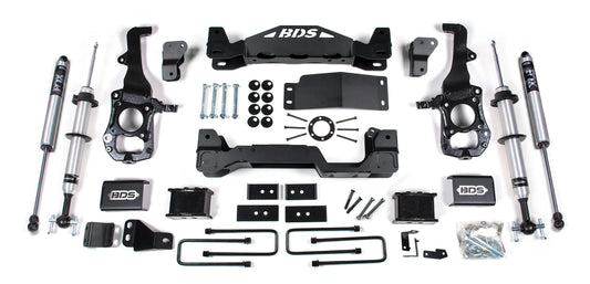 BDS 2021-2025 FORD F-150 4WD,6" LIFT KIT,5" BLOCK KIT,FOX 2.0 STRUTS