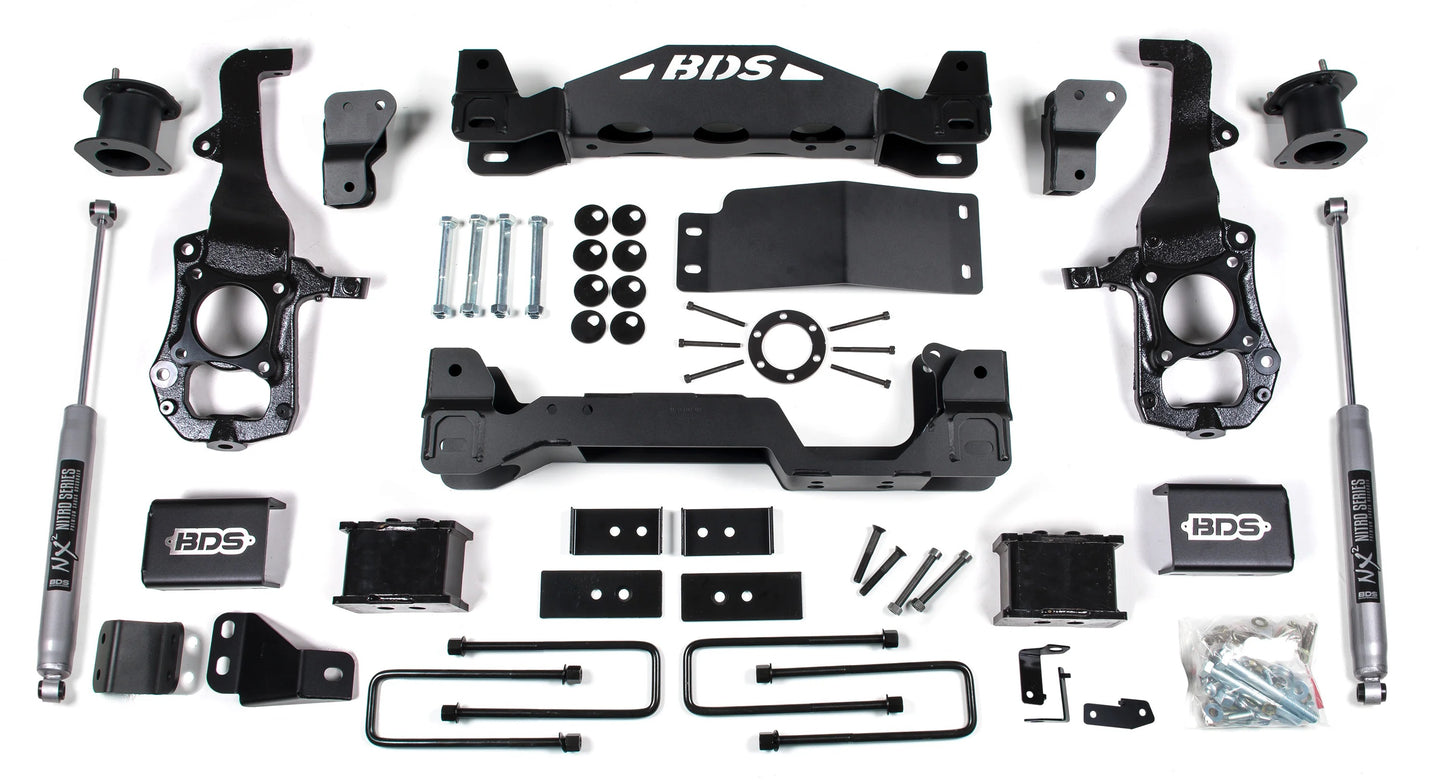 BDS 2021-2026 FORD F-150 4WD,6" LIFT KIT,5" BLOCK KIT,NITRO SHOCKS