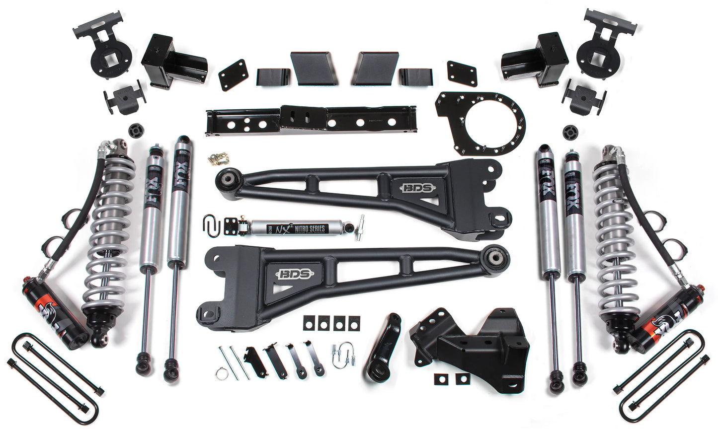 BDS 2017-2019 F250,F350 4WD 2-LEAF 6" RADIUS ARM SUSP. LIFT,2" REAR,FOX COILOVER