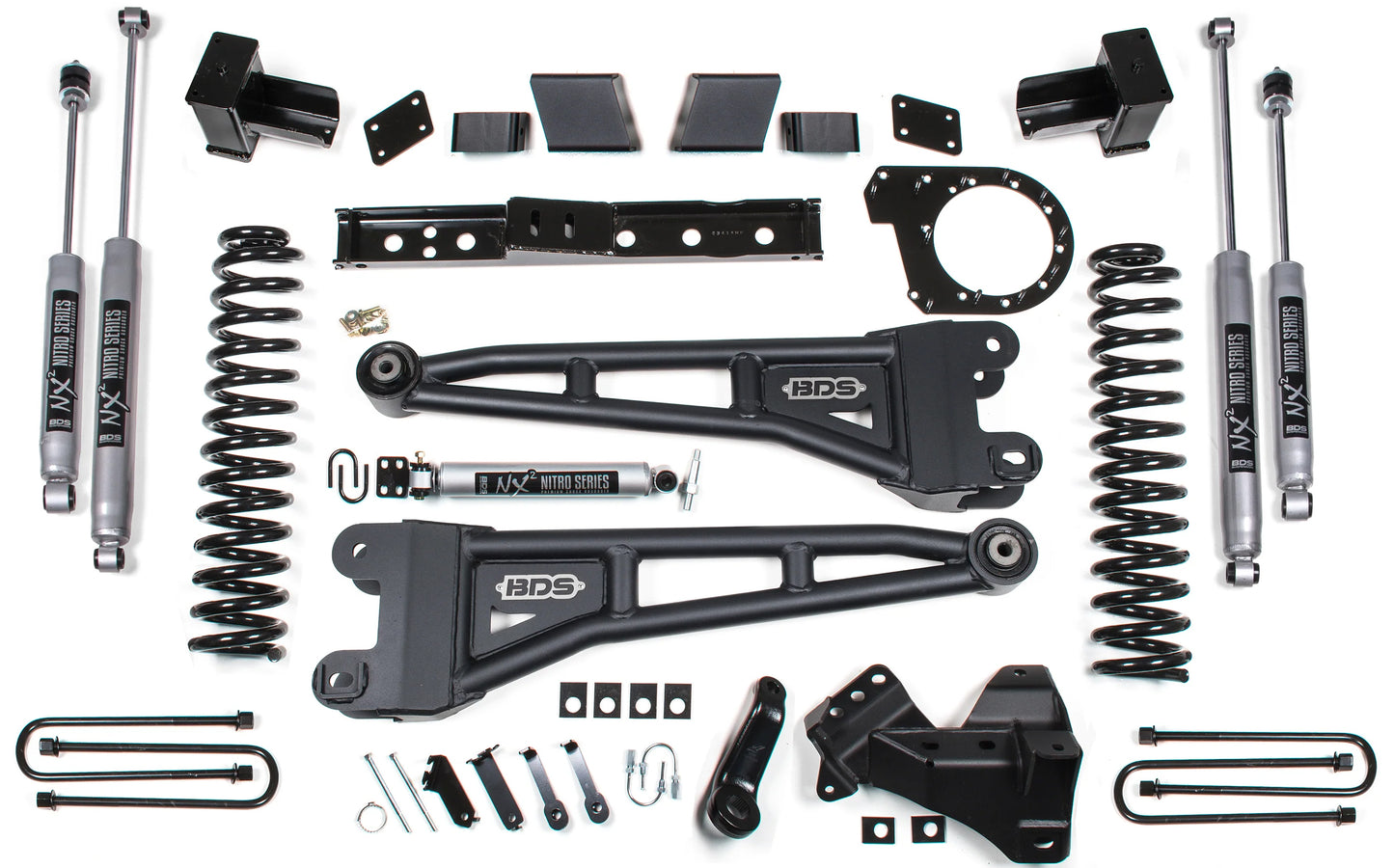 BDS 2017-2019 F250,F350 4WD DIESEL 3-LEAF 6" RADIUS ARM LIFT KIT,NX2 SHOCKS