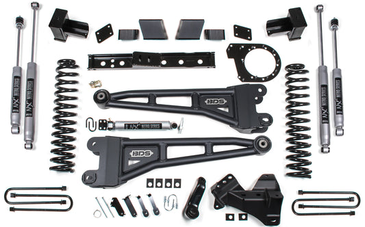 BDS 2017-2019 F250,F350 4WD DIESEL 3-LEAF 6" RADIUS ARM LIFT KIT,NX2 SHOCKS