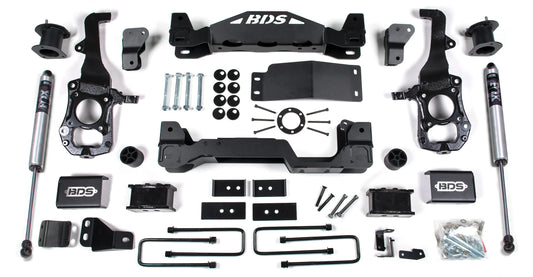 BDS 2021-2025 FORD F-150 4WD,4" LIFT KIT,3" BLOCK,FOX 2.0 SHOCKS