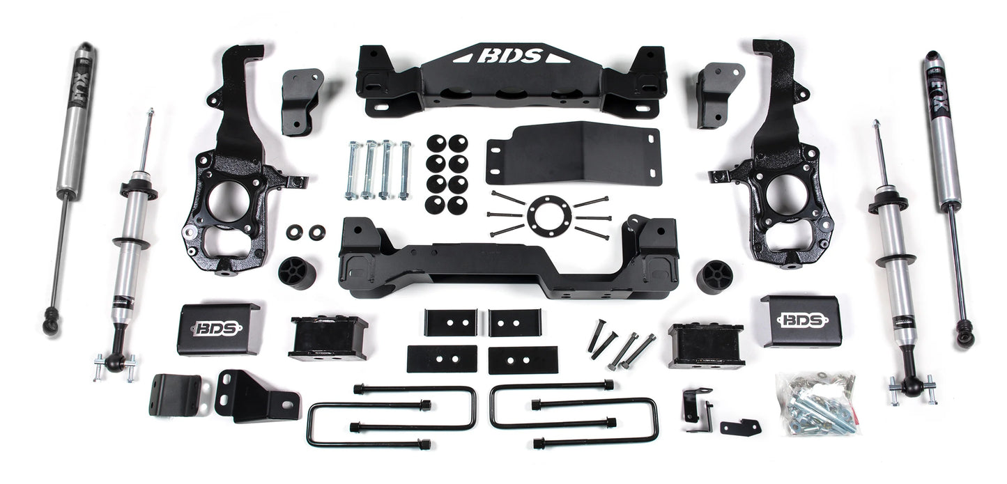 BDS 2021-2025 FORD F-150 4WD,4" LIFT KIT,3" BLOCK,FOX 2.0 STRUTS