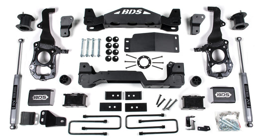 BDS 2021-2025 FORD F-150 4WD,4" LIFT KIT,3" BLOCK,NITRO SHOCKS