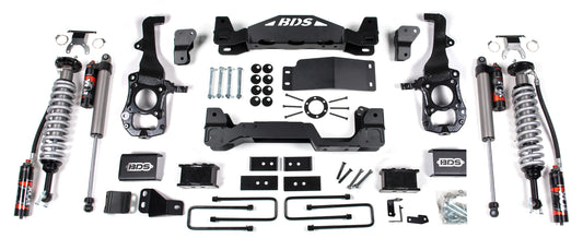 BDS 2021-2025 FORD F-150 4WD,4" LIFT KIT,3" BLOCK,FOX 2.5 COILOVER,FOX 2.5 SHOCK