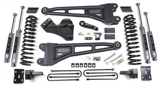 BDS 2011-2016 FORD F-250/F-350,GAS,4WD,4" RADIUS LIFT,4" BLOCK,NITRO SHOCKS