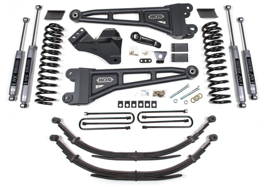 BDS 2011-2016 FORD F-250/F-350,GAS,4WD,4" RADIUS LIFT,LEAF SPRING,NITRO SHOCKS