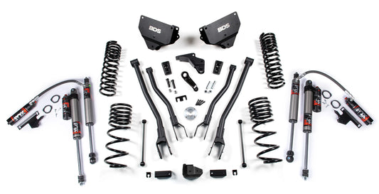 BDS 2014-2018 RAM 2500,DIESEL,4WD,4" LIFT KIT,4-LINK,COIL SPRING,FOX 2.5,FOX 2.0