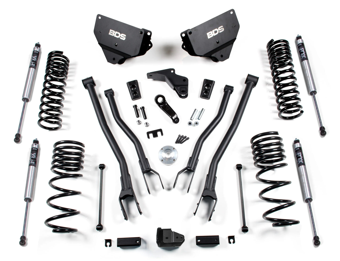 BDS 2014-2018 RAM 2500,DIESEL,4WD,4" LIFT KIT,4-LINK,COIL SPRING,FOX 2.0 SHOCKS