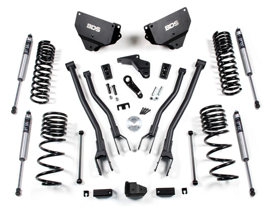 BDS 2014-2018 RAM 2500,DIESEL,4WD,4" LIFT KIT,4-LINK,COIL SPRING,FOX 2.0 SHOCKS