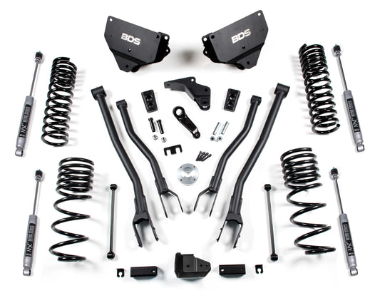 BDS 2014-2018 RAM 2500,DIESEL,4WD,4" LIFT KIT,4-LINK,COIL SPRING,NITRO SHOCKS